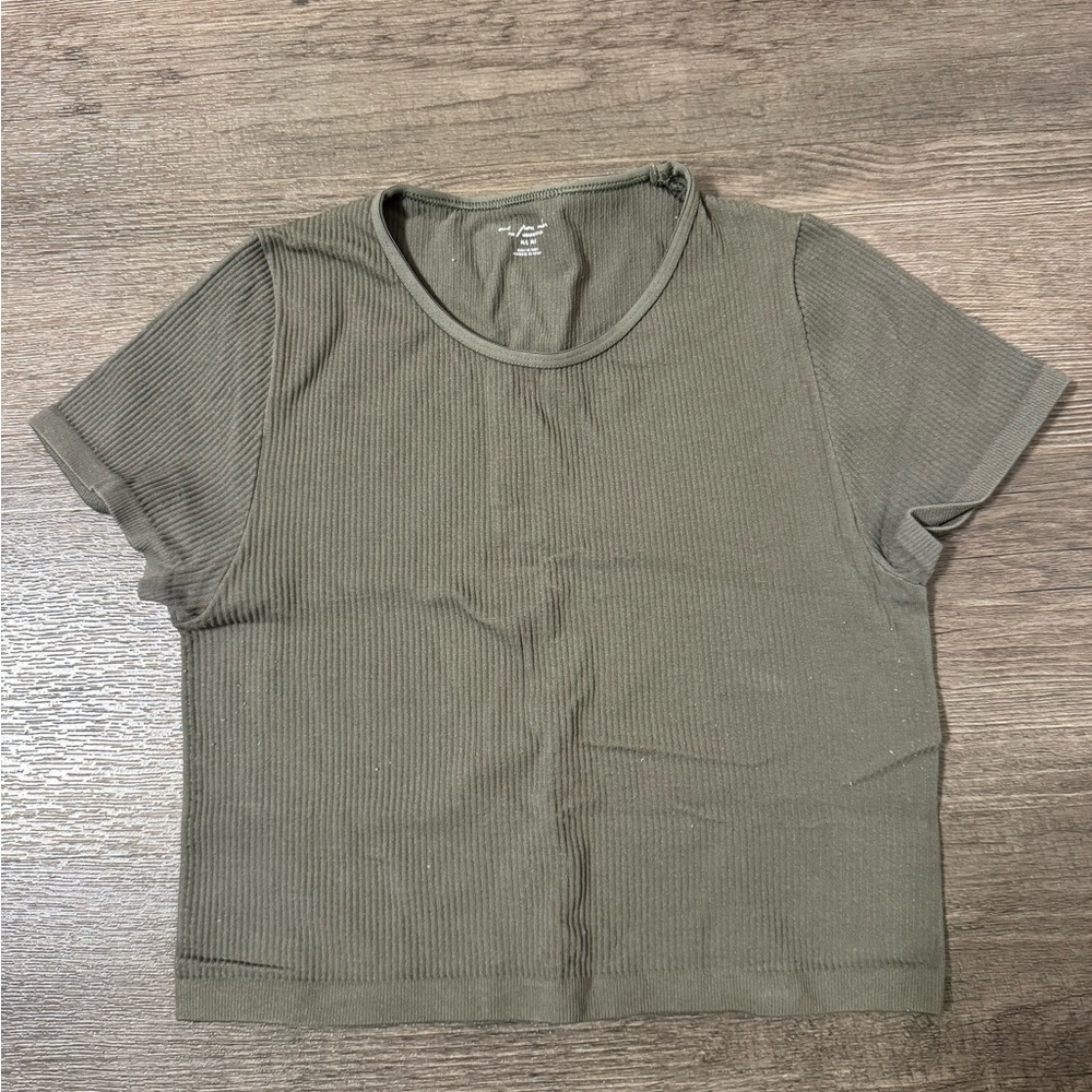Urban Outfitters Olive Green Crop Top